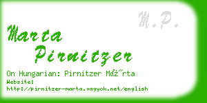 marta pirnitzer business card